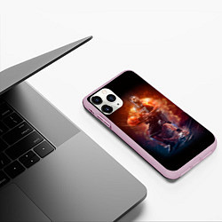 Чехол iPhone 11 Pro матовый Баскетболист, цвет: 3D-розовый — фото 2