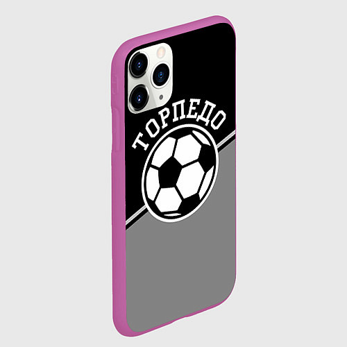 Чехол iPhone 11 Pro матовый ФК Торпедо / 3D-Фиолетовый – фото 2