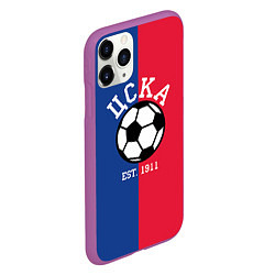 Чехол iPhone 11 Pro матовый ФК ЦСКА, цвет: 3D-фиолетовый — фото 2