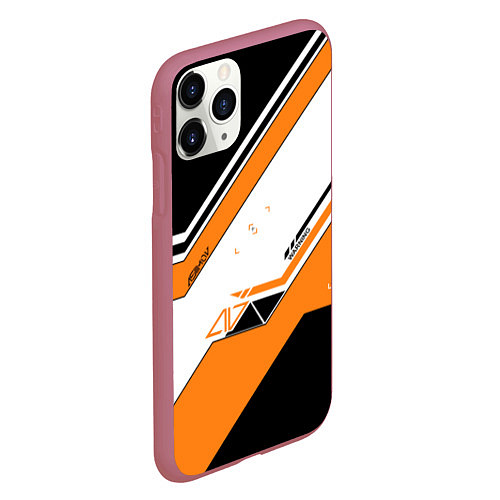 Чехол iPhone 11 Pro матовый CS:GO Asiimov / 3D-Малиновый – фото 2