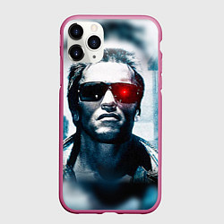 Чехол iPhone 11 Pro матовый T-800, цвет: 3D-малиновый