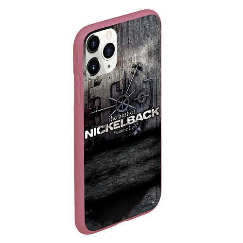 Чехол iPhone 11 Pro матовый Nickelback Repository / 3D-Малиновый – фото 2