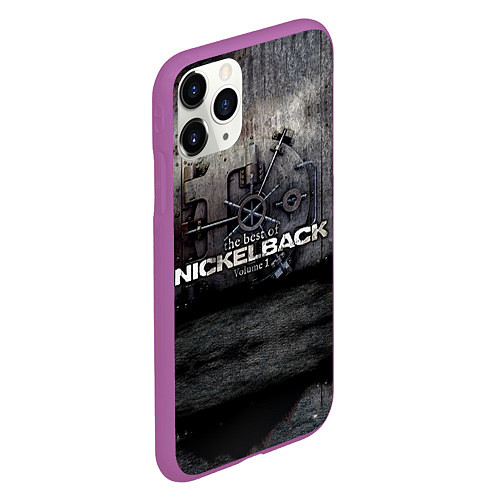 Чехол iPhone 11 Pro матовый Nickelback Repository / 3D-Фиолетовый – фото 2