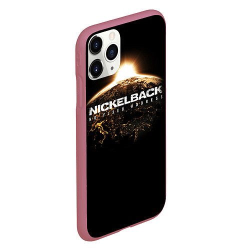 Чехол iPhone 11 Pro матовый Nickelback: No fixed address / 3D-Малиновый – фото 2