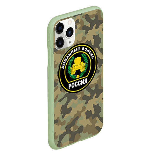 Чехол iPhone 11 Pro матовый Диванные войска / 3D-Салатовый – фото 2