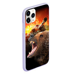 Чехол iPhone 11 Pro матовый Защитник, цвет: 3D-светло-сиреневый — фото 2