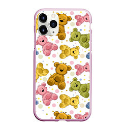 Чехол iPhone 11 Pro матовый Любимые медвежата