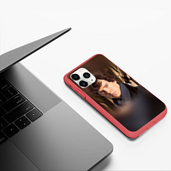 Чехол iPhone 11 Pro матовый Бенедикт Камбербэтч 1, цвет: 3D-красный — фото 2
