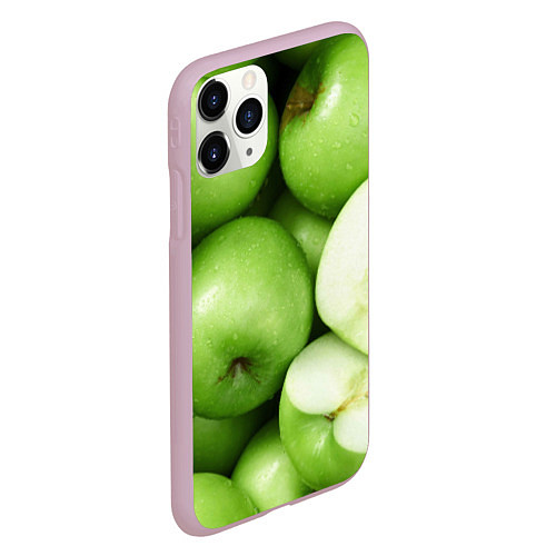 Чехол iPhone 11 Pro матовый Яблочная / 3D-Розовый – фото 2