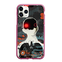 Чехол iPhone 11 Pro матовый Three Days Grace, цвет: 3D-малиновый