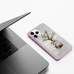 Чехол iPhone 11 Pro матовый Three Days Grace: Tree, цвет: 3D-розовый — фото 2