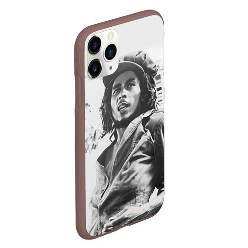 Чехол iPhone 11 Pro матовый Молодой Боб Марли / 3D-Коричневый – фото 2