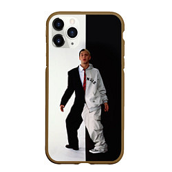 Чехол iPhone 11 Pro матовый Eminem: Black & White, цвет: 3D-коричневый