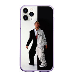 Чехол iPhone 11 Pro матовый Eminem: Black & White, цвет: 3D-светло-сиреневый