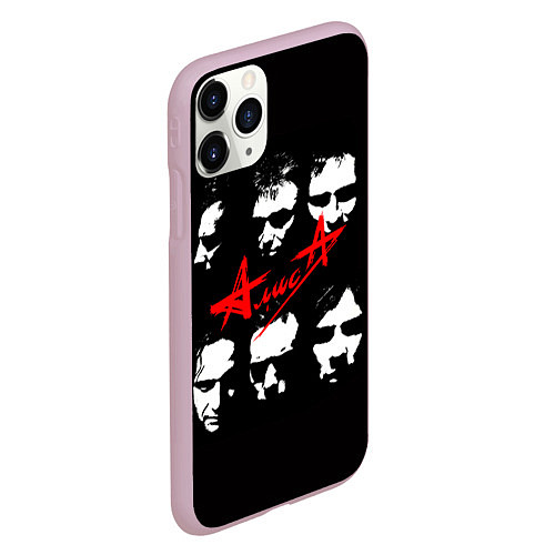Чехол iPhone 11 Pro матовый Группа АлисА / 3D-Розовый – фото 2