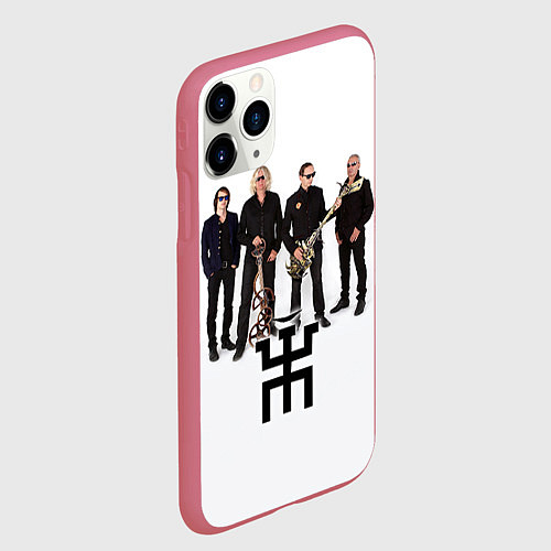 Чехол iPhone 11 Pro матовый Группа Пикник / 3D-Малиновый – фото 2