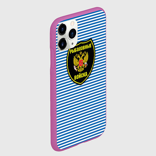 Чехол iPhone 11 Pro матовый Рыболовные войска / 3D-Фиолетовый – фото 2
