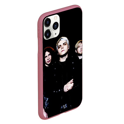 Чехол iPhone 11 Pro матовый My Chemical Romance / 3D-Малиновый – фото 2