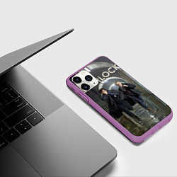 Чехол iPhone 11 Pro матовый Sherlock Break, цвет: 3D-фиолетовый — фото 2
