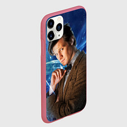 Чехол iPhone 11 Pro матовый 11th Doctor Who, цвет: 3D-малиновый — фото 2