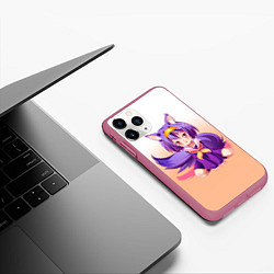 Чехол iPhone 11 Pro матовый No Game No Life, цвет: 3D-малиновый — фото 2