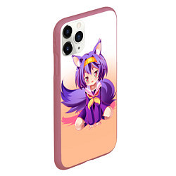 Чехол iPhone 11 Pro матовый No Game No Life, цвет: 3D-малиновый — фото 2