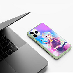 Чехол iPhone 11 Pro матовый No Game No Life, цвет: 3D-салатовый — фото 2