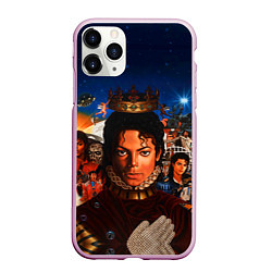 Чехол iPhone 11 Pro матовый Michael Jackson: Pop King, цвет: 3D-розовый