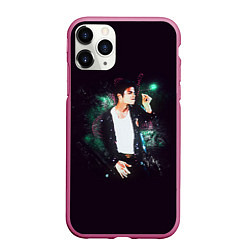 Чехол iPhone 11 Pro матовый Michael Jackson, цвет: 3D-малиновый