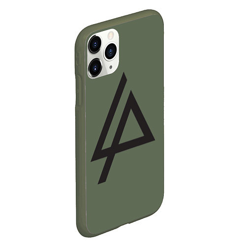 Чехол iPhone 11 Pro матовый Linkin Park: Symbol / 3D-Темно-зеленый – фото 2