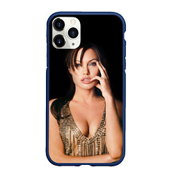 Чехол iPhone 11 Pro матовый Angelina Jolie, цвет: 3D-тёмно-синий