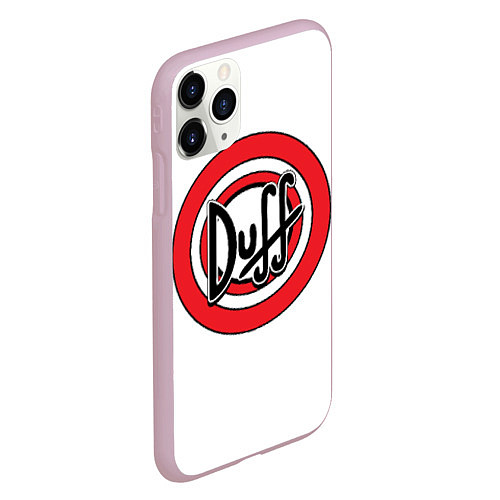 Чехол iPhone 11 Pro матовый Duff / 3D-Розовый – фото 2