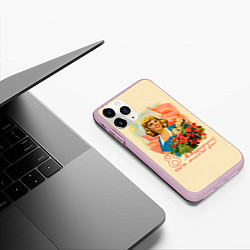 Чехол iPhone 11 Pro матовый Ретро, цвет: 3D-розовый — фото 2