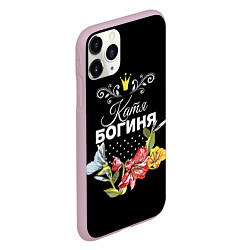 Чехол iPhone 11 Pro матовый Богиня Катя, цвет: 3D-розовый — фото 2