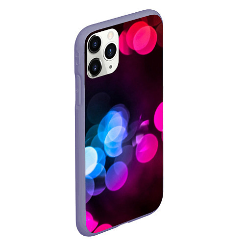 Чехол iPhone 11 Pro матовый Light Spots / 3D-Серый – фото 2
