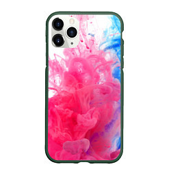 Чехол iPhone 11 Pro матовый Взрыв красок, цвет: 3D-темно-зеленый