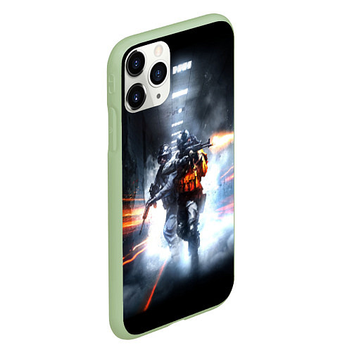 Чехол iPhone 11 Pro матовый Battlefield Hardline / 3D-Салатовый – фото 2