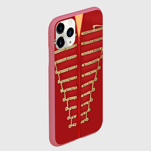Чехол iPhone 11 Pro матовый Пиджак Майкла Джексона / 3D-Малиновый – фото 2