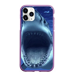 Чехол iPhone 11 Pro матовый Белая акула