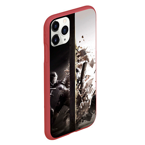 Чехол iPhone 11 Pro матовый SWAT / 3D-Красный – фото 2