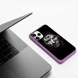 Чехол iPhone 11 Pro матовый Messi Black, цвет: 3D-фиолетовый — фото 2