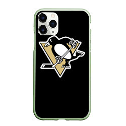 Чехол iPhone 11 Pro матовый Pittsburgh Penguins: Malkin, цвет: 3D-салатовый