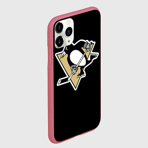 Чехол iPhone 11 Pro матовый Pittsburgh Penguins: Crosby / 3D-Малиновый – фото 2