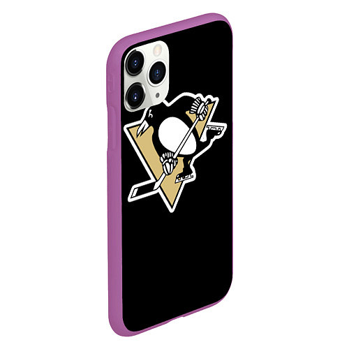 Чехол iPhone 11 Pro матовый Pittsburgh Penguins: Crosby / 3D-Фиолетовый – фото 2