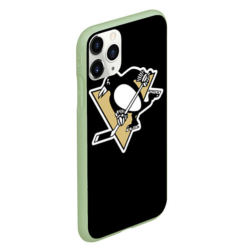 Чехол iPhone 11 Pro матовый Pittsburgh Penguins: Crosby / 3D-Салатовый – фото 2