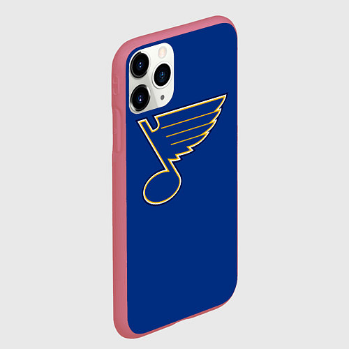Чехол iPhone 11 Pro матовый St Louis Blues: Tarasenko 91 / 3D-Малиновый – фото 2