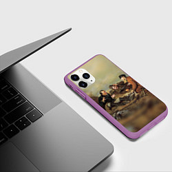 Чехол iPhone 11 Pro матовый Русские охотники, цвет: 3D-фиолетовый — фото 2