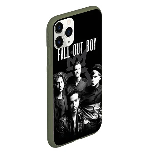 Чехол iPhone 11 Pro матовый Fall out boy band / 3D-Темно-зеленый – фото 2