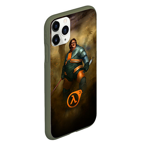 Чехол iPhone 11 Pro матовый HL3: Gabe Newell / 3D-Темно-зеленый – фото 2