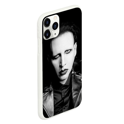 Чехол iPhone 11 Pro матовый Мэрилин Мэнсон / 3D-Белый – фото 2